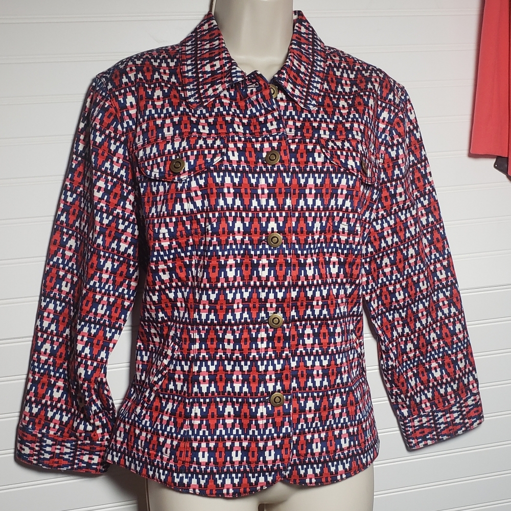 Ruby Rd Button Front Blazer Top - image 2